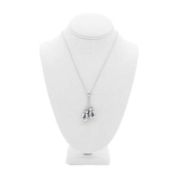 Knockout Boxing Gloves Necklace Positive Fight SST - Picture 2 of 5